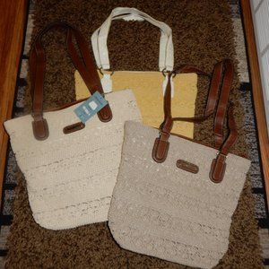 Jacklyn Smith crochet purses, lot of 3